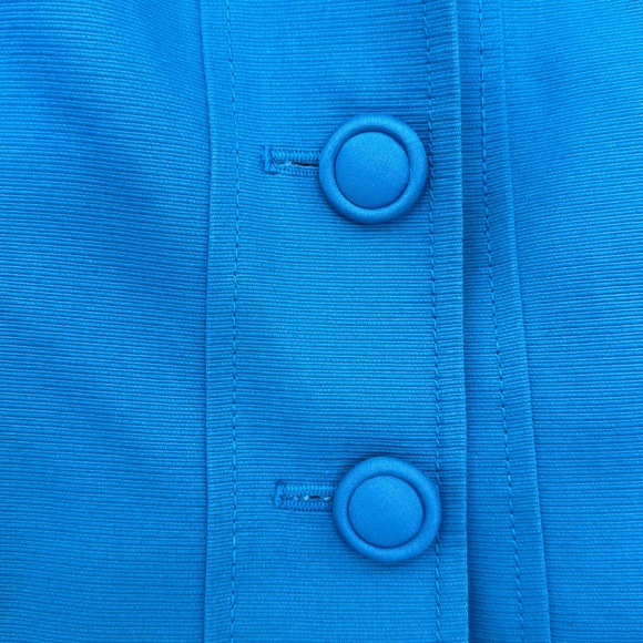 Anne Klein 100% Cotton Blue Blazer Size 6p - Picture 3 of 9